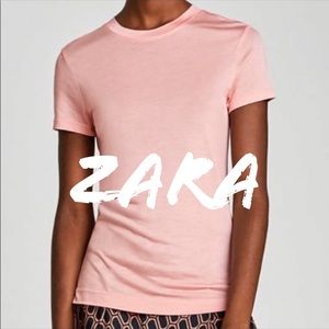 ✨3/15✨ NWOT Zara Pink Basic Viscose T-Shirt SFH